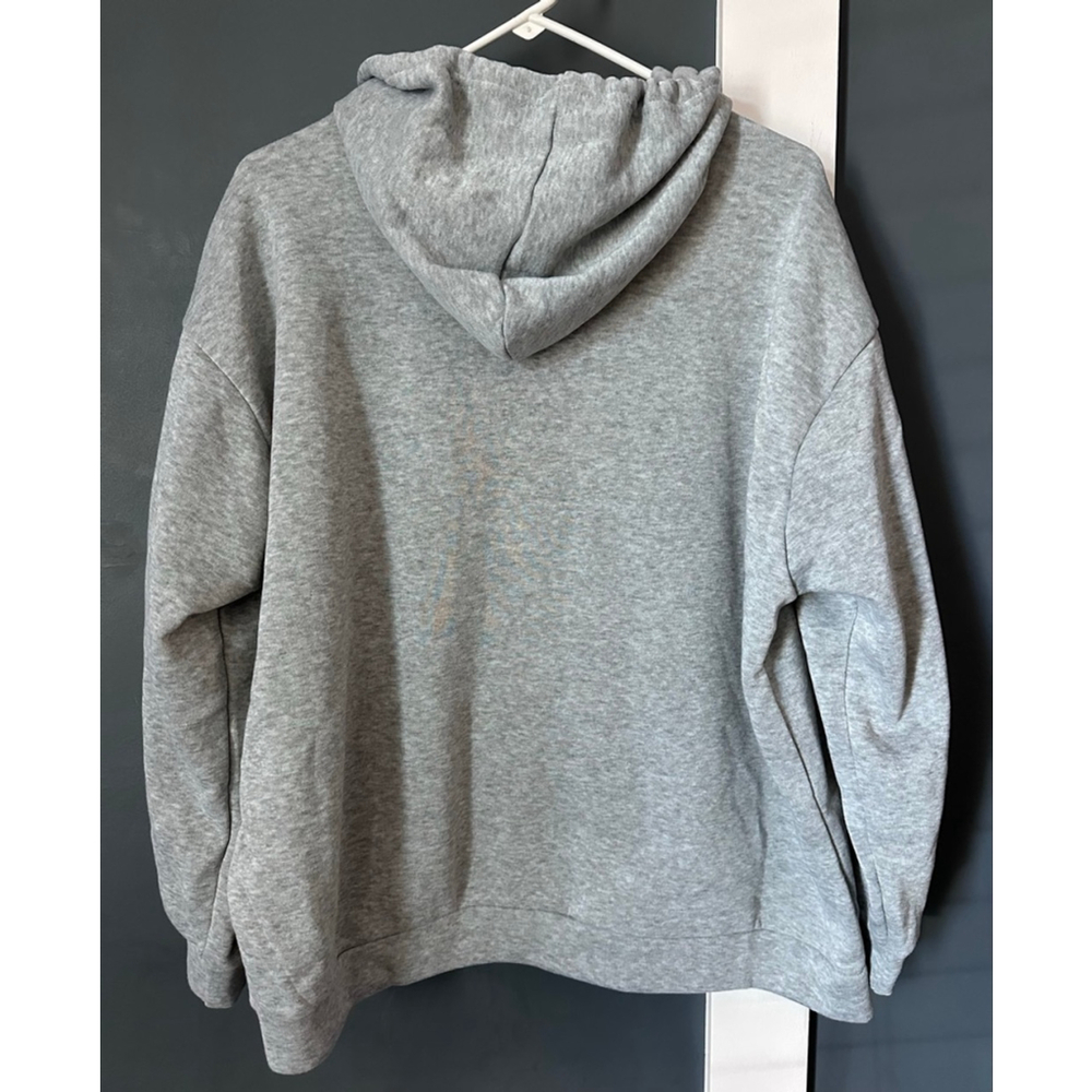 Women's Gray Halloween Pumpkin Hoodie 1X - Picture 2 of 3